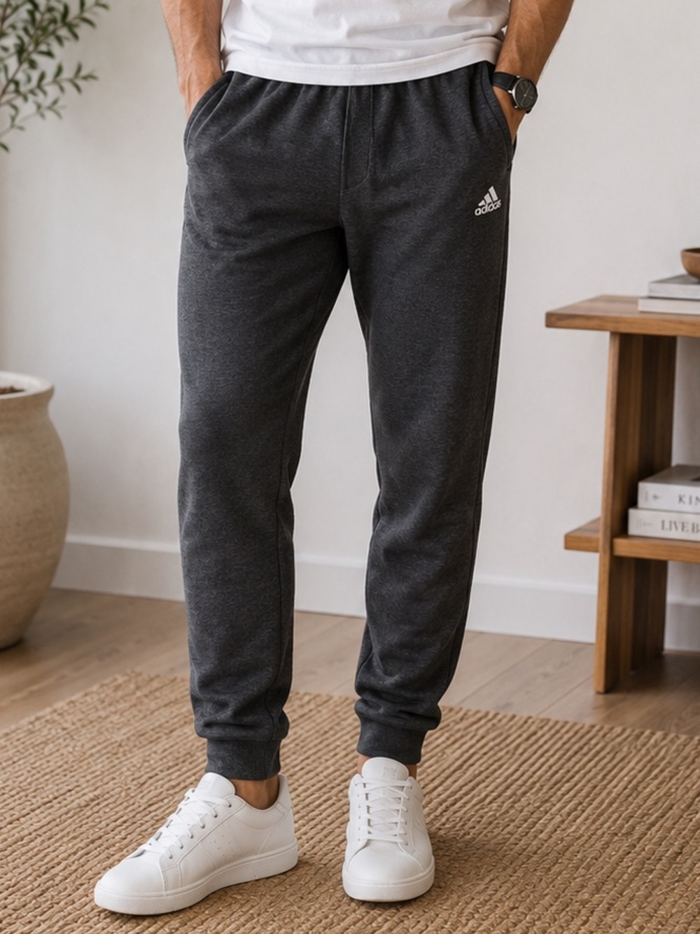 Adidas | Charcoal Gray Jogger Sweatpants  Size L